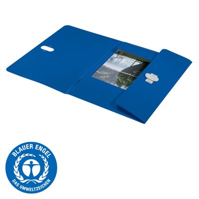 Leitz - chemise à 3 rabats - A4 - pour 150 feuilles - bleu