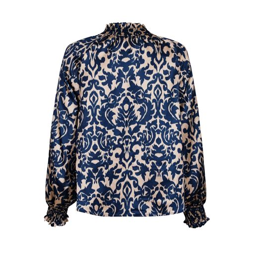 Neo Noir Stone Flower Blur Bluse, Bright Camel, 34