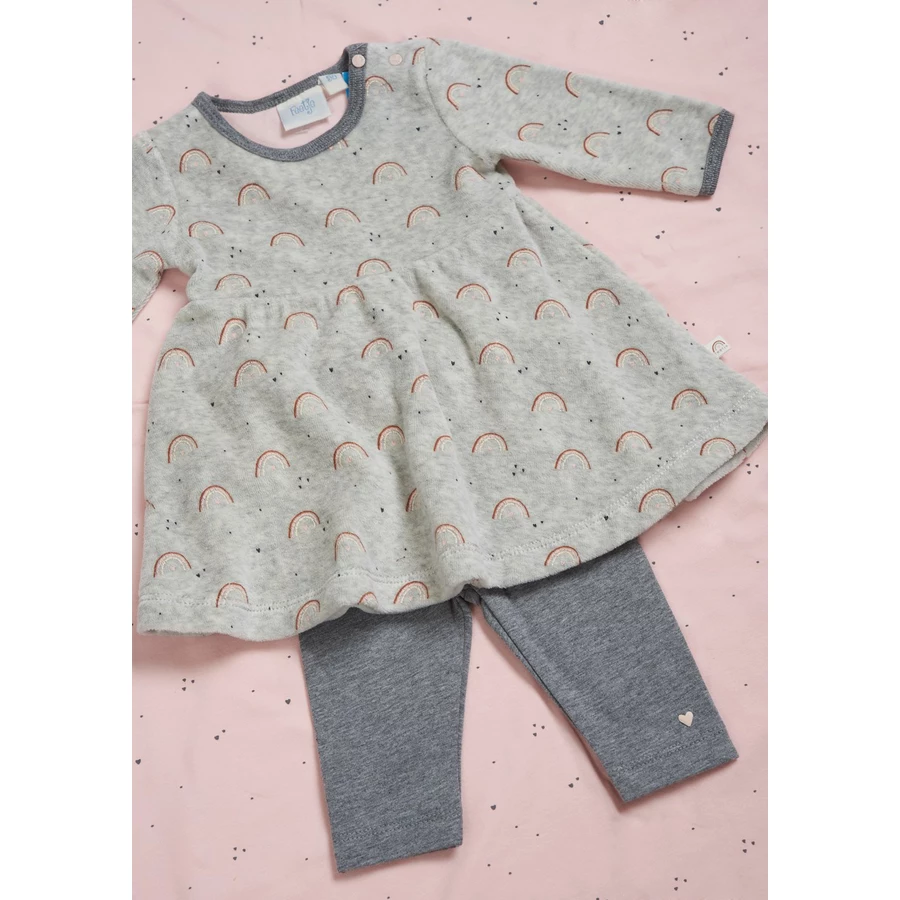 Feetje Kleid AOP Rainbow grau