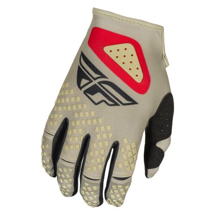 Gants cross Fly KINETIC - SYM 2025 - Gris / Rouge