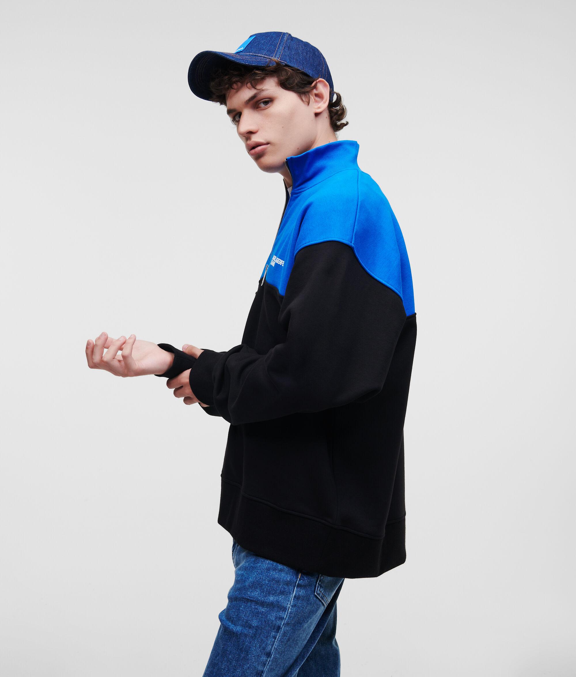 SWEAT-SHIRT À DEMI-ZIPPÉ KLJ
