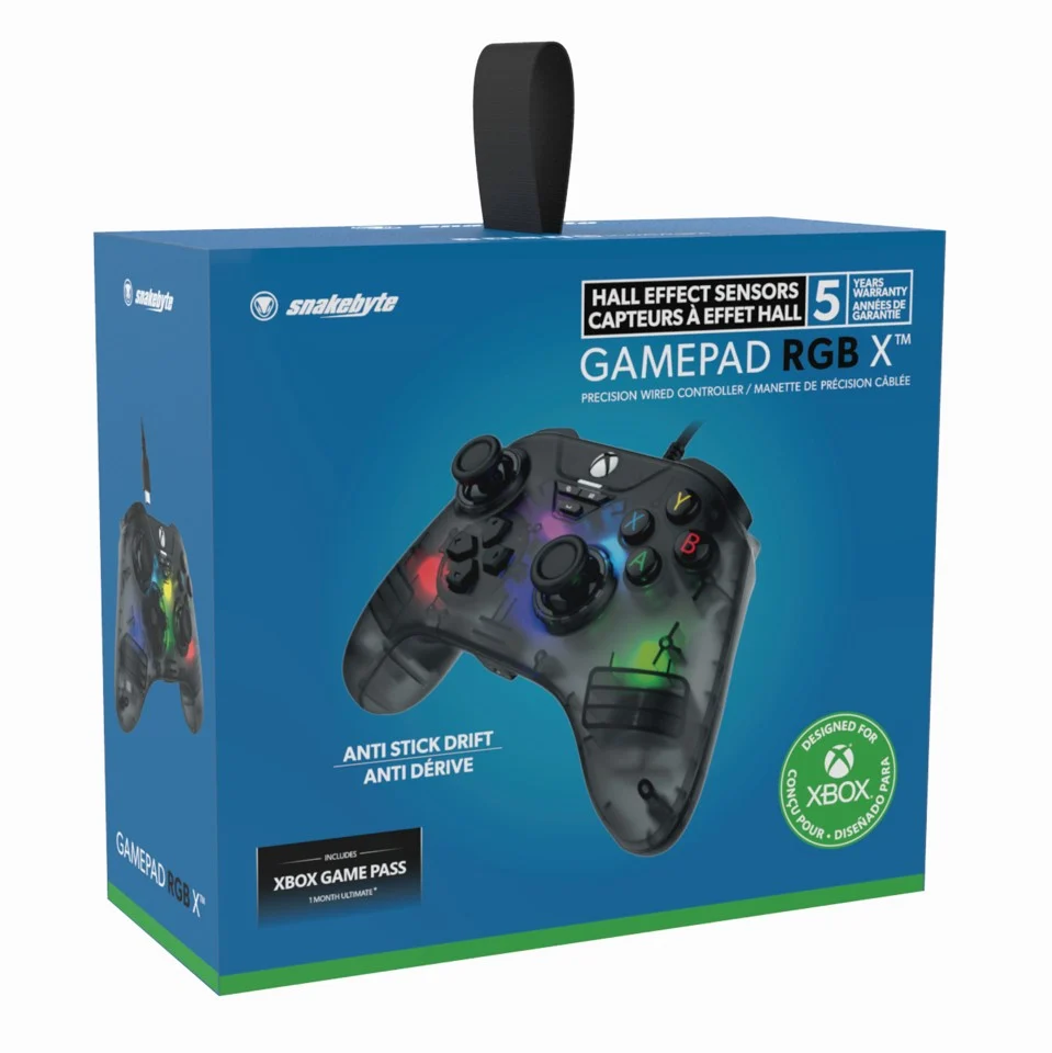 Snakebyte GamePad RGB X (Smoke Grey) - XBOX/PC