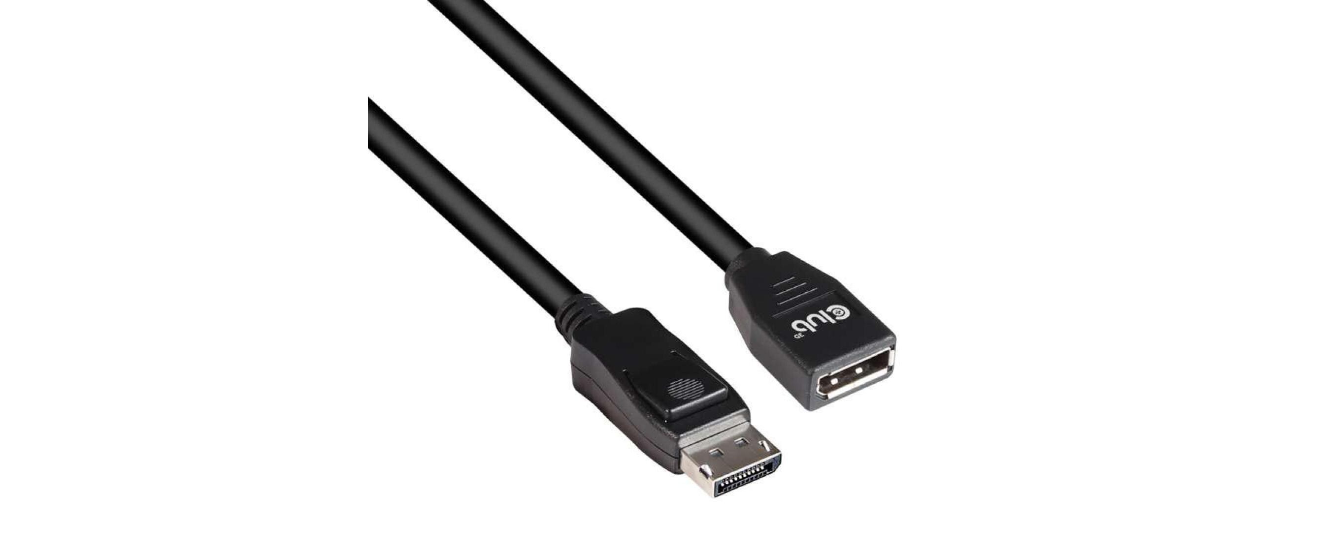 Kabel DisplayPort 1.4 HBR3 8K60Hz, 2 mDisplayPort-Verlängerungskabel, Stecker auf Buchse