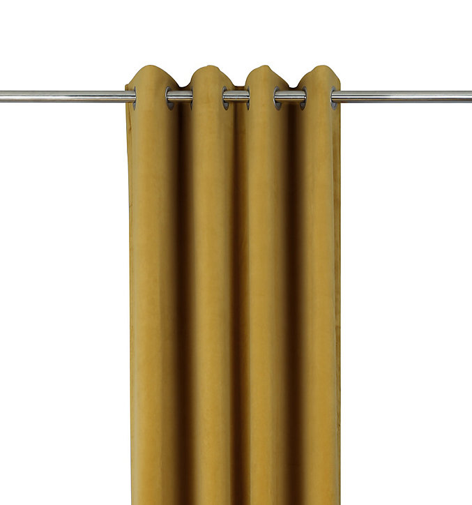 Rideau Velvet Valgreta jaune l.140 x H.260 cm