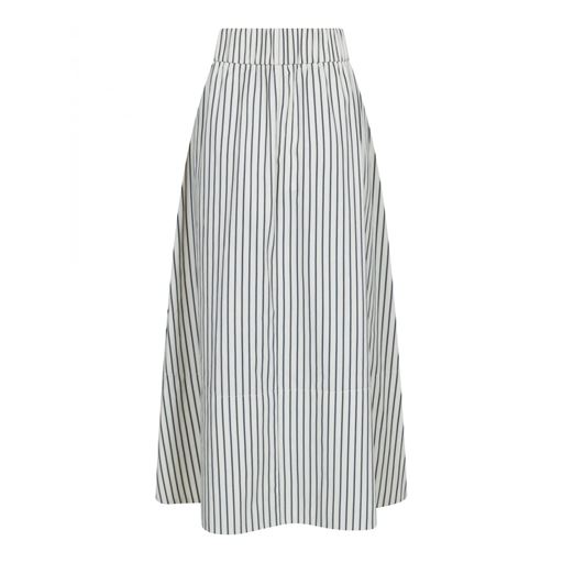 Neo Noir Yara Long Stripe Nederdel, Creme, 40