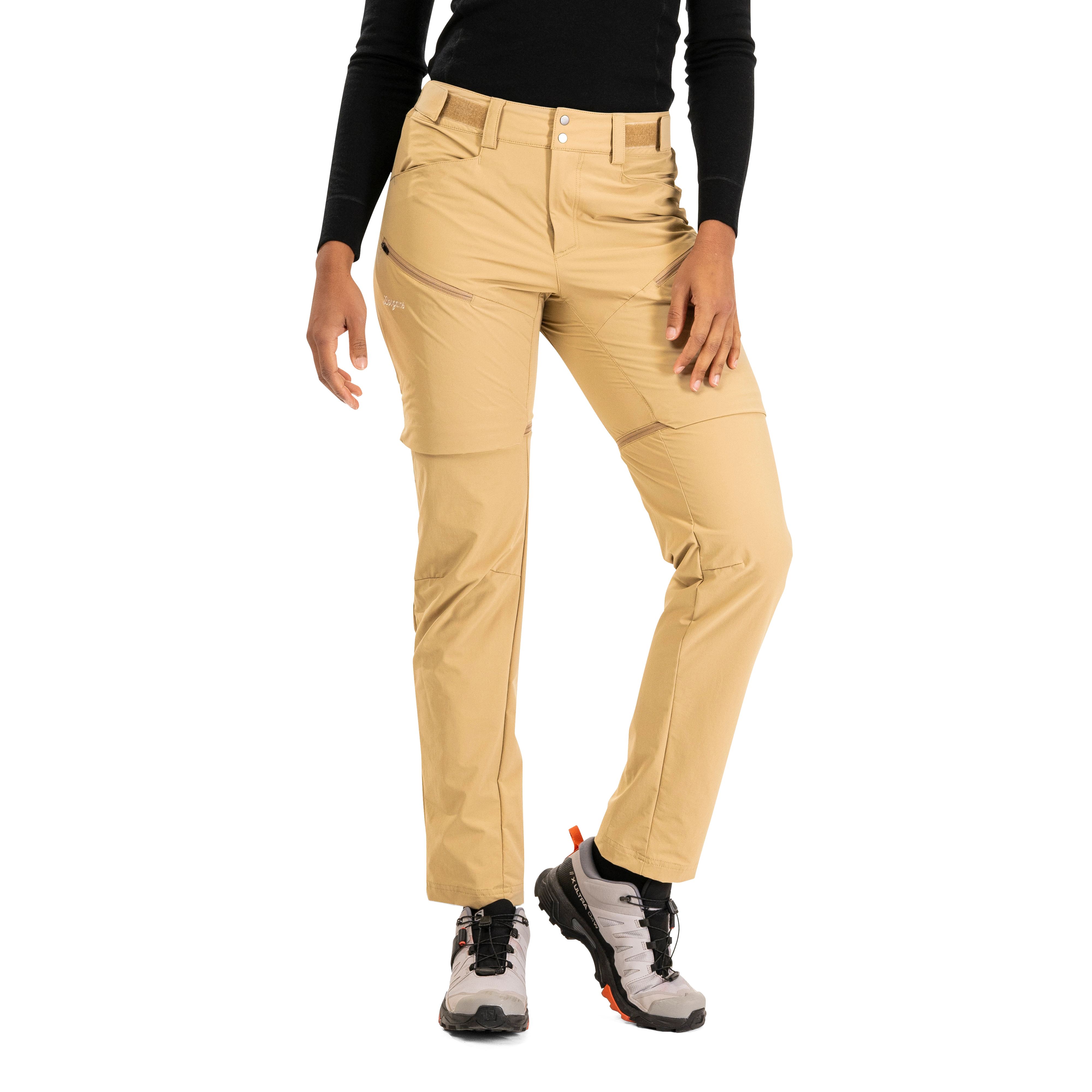 Convertible Zip-Off Softshell Pants Women Warm Sand