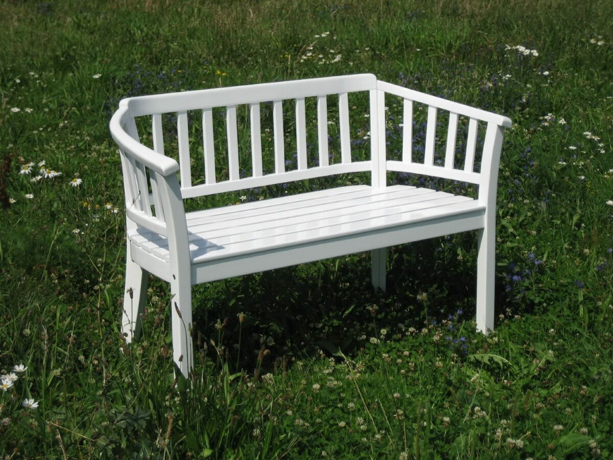 Sedex Gartenbank Veronica 2er Sitz weiß gewischt
