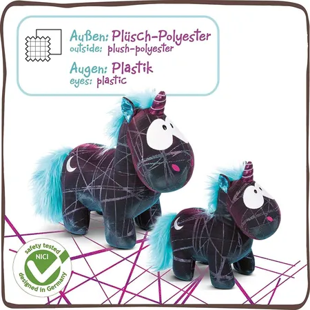 NICI Theodor & Friends Special Edition - Schlüsselanhänger Einhorn Moon Beamer, 10cm