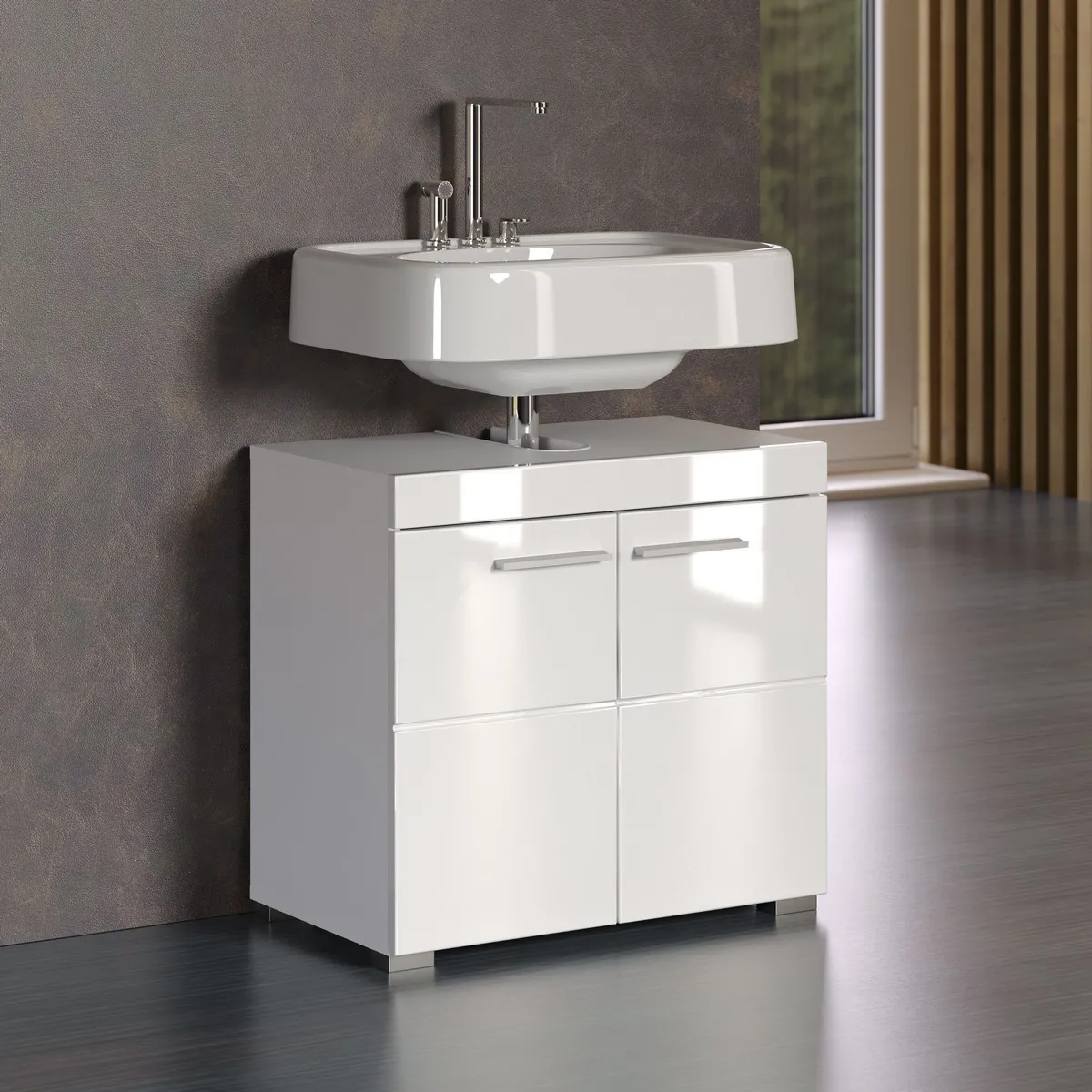 EPIKASA Meuble sous lavabo Amanda blanc