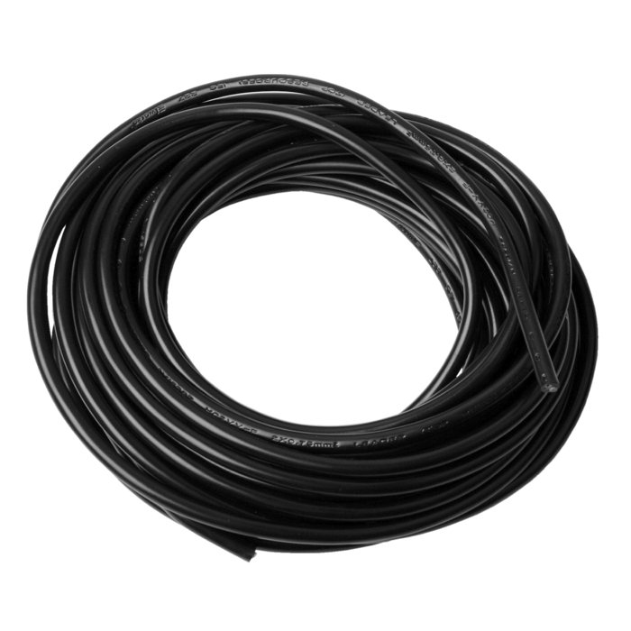 Ledning rund sort 10 meter - Elworks