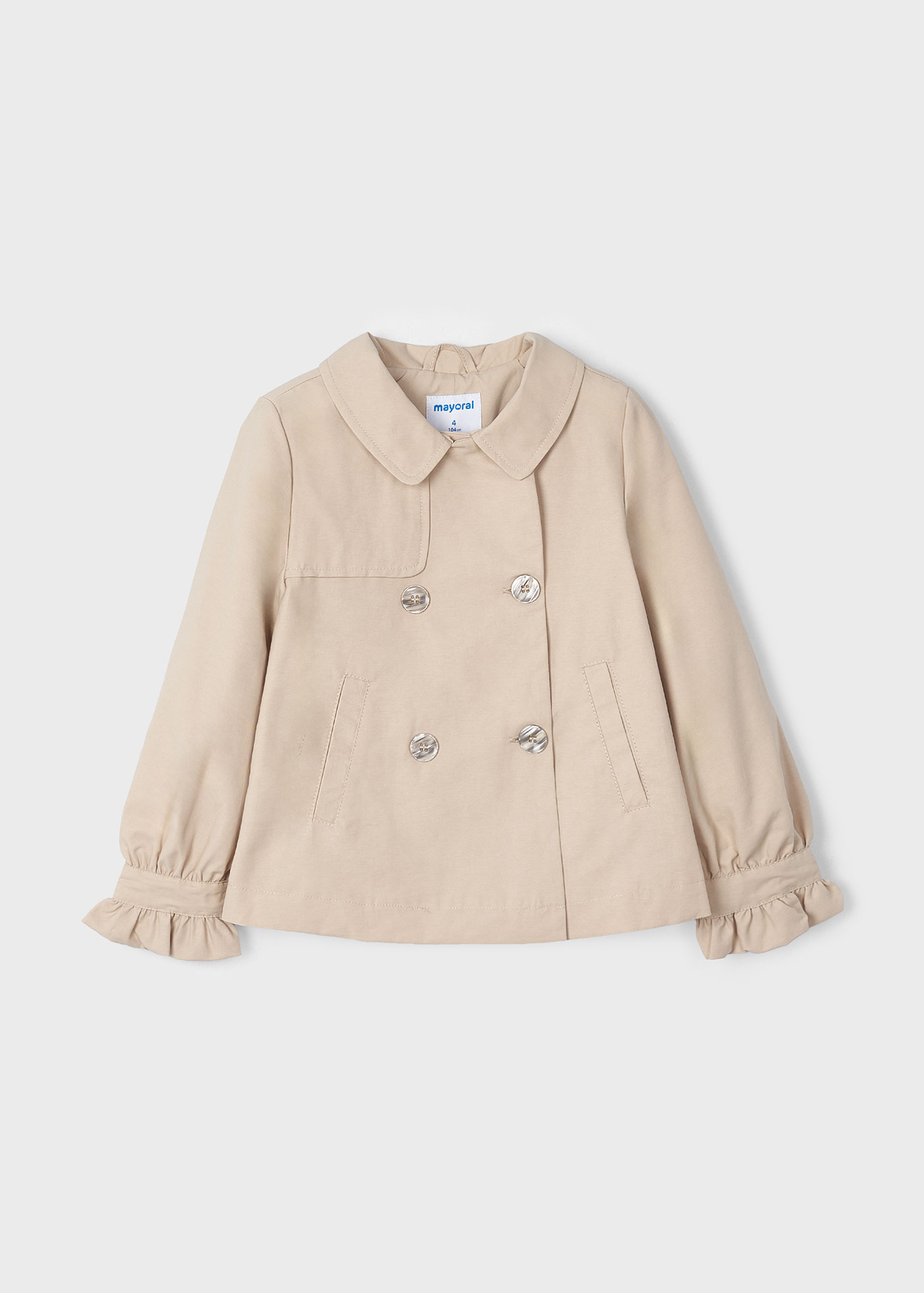 Jaqueta corta-vento curta Better Cotton para meninas, Birch