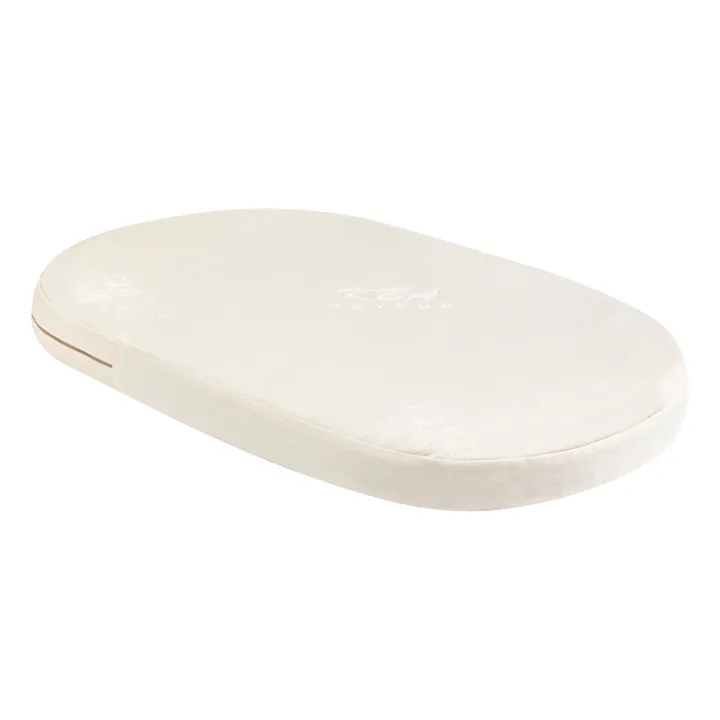 Bermbach Handcrafted Matelas ovale pour berceaux Lola et Emil en coton bio | Blanc