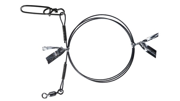Bas de Ligne pour Carnassiers BKK 7x7 Wire Leader HD Pike Snap 40cm (2 Pièces)