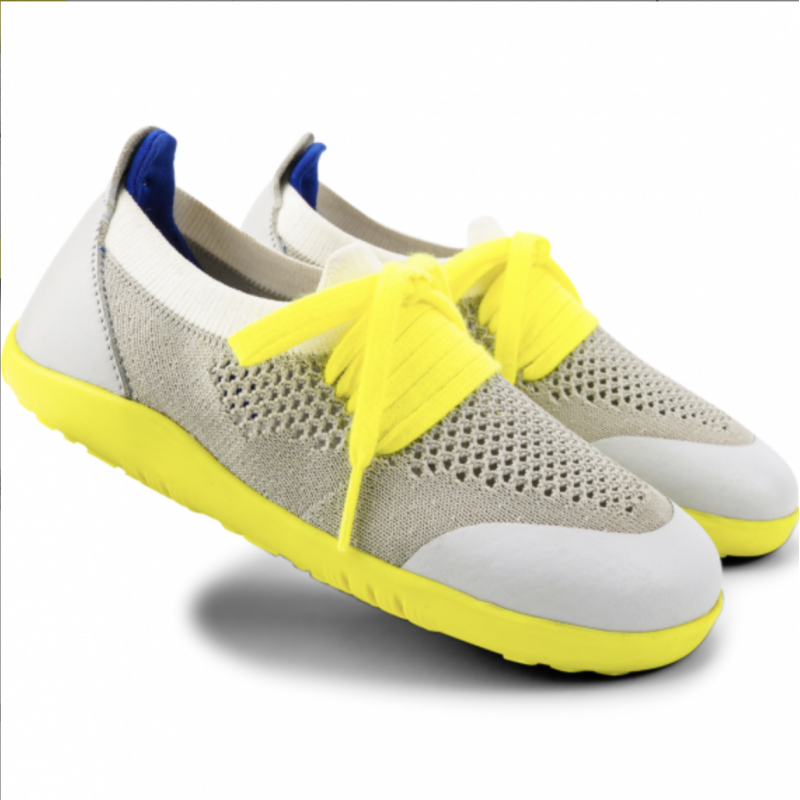 Bobux Bobux Step-up Play Knit gris blanc jaune