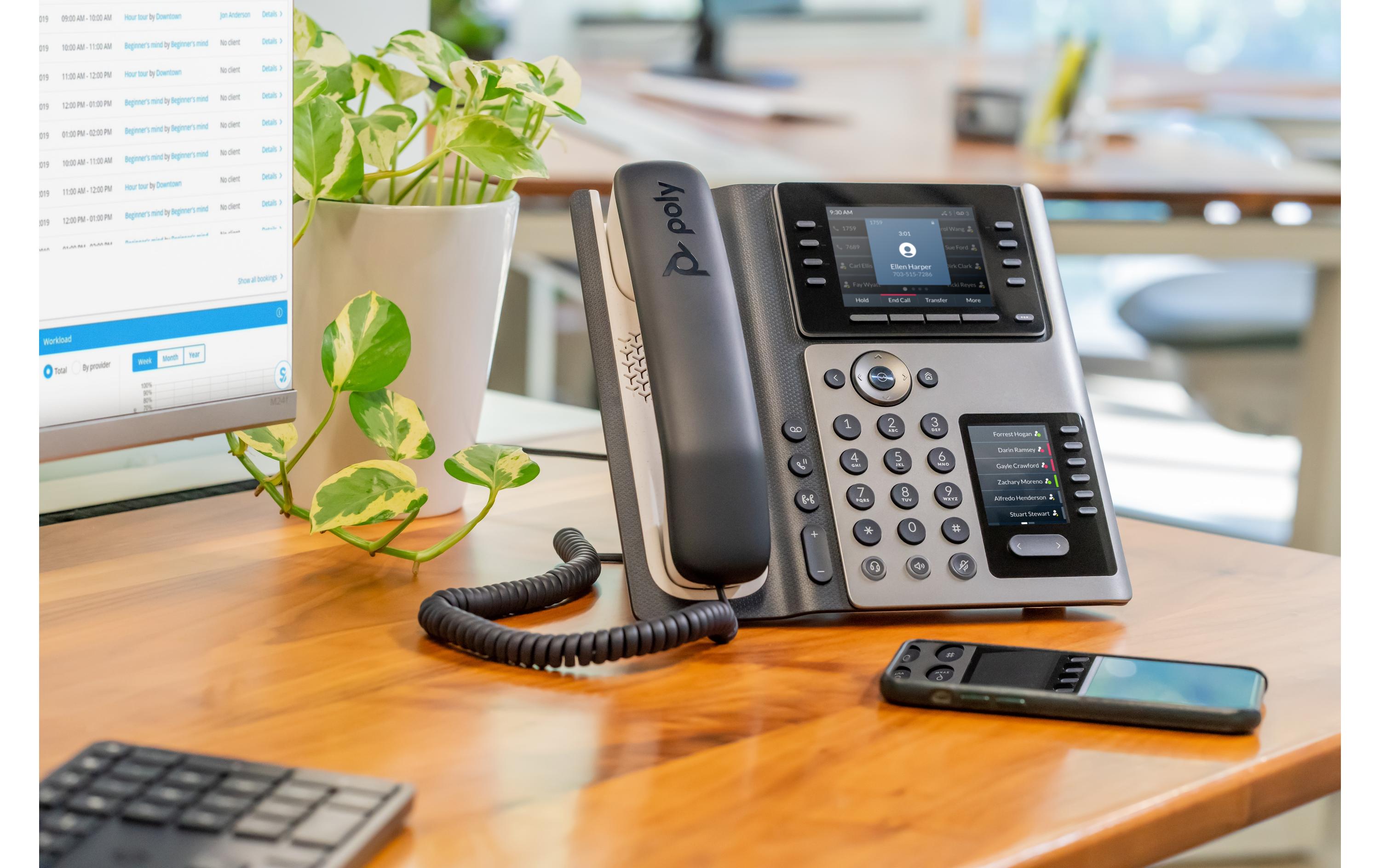 Tischtelefon Poly Edge E450 Grau/Schwarz/Weiss<br>Der neue Bürostandard