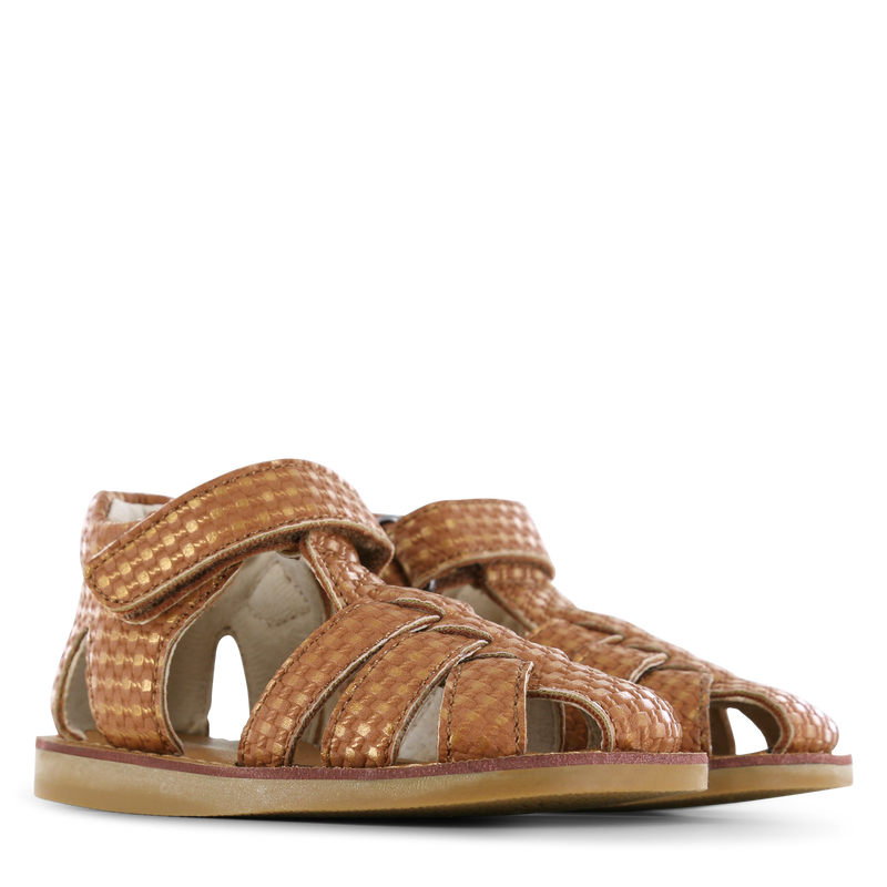 Shoesme cognac sandaal met motief Microfiber leer | Sale