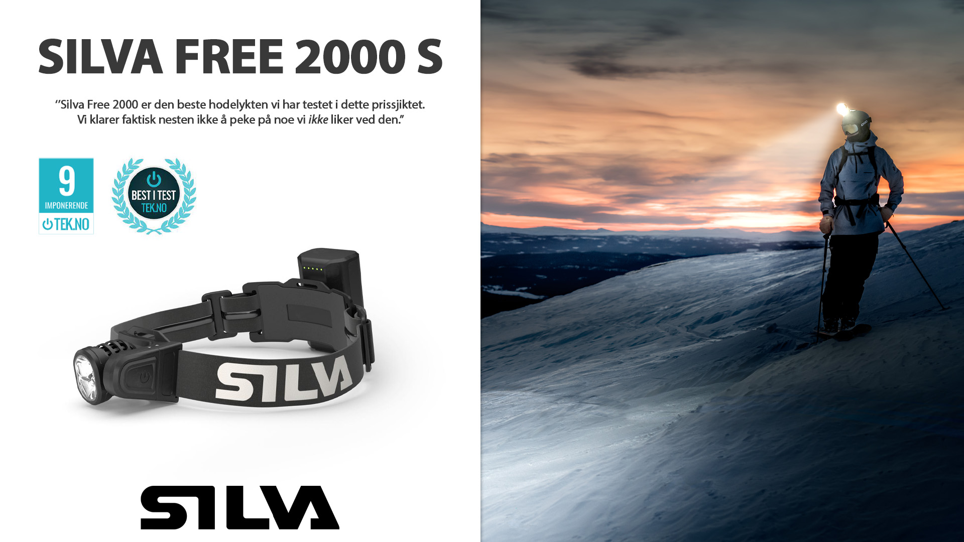 Silva Free 2000 S Silva Free gir deg mer lys i en mindre og mer allsidig hodelykt