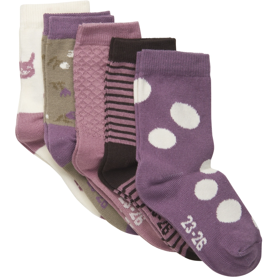 Minymo Socken 5er Pack Orchid Haze