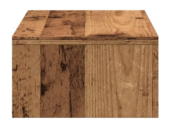 Support de moniteur avec tiroirs vieux bois bois d'ingénierie