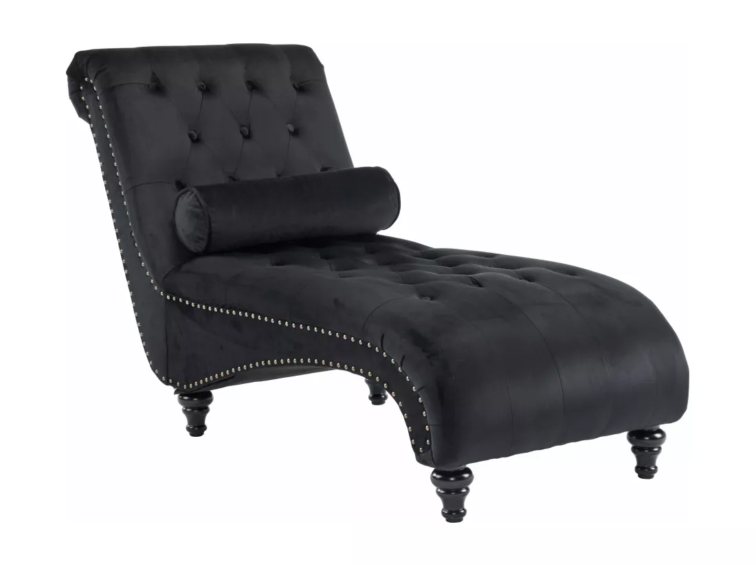 Canapé rembourré - avec coussin lombaire - Noir