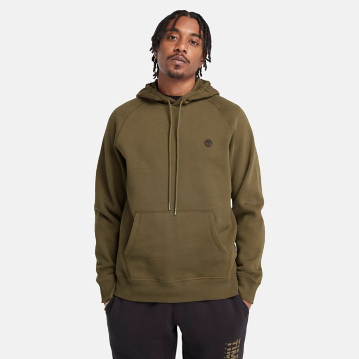 Moletom com capuz Exeter River para homens na cor verde escuro