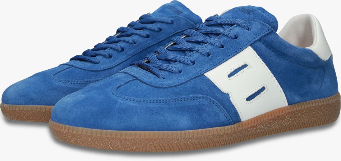 blauwe blackstone lage sneakers lime wren