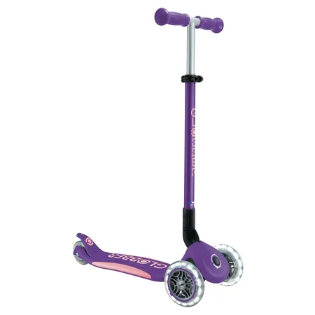 Authentic Sports Globber Primo Foldable Plus Lights lila-pastellrosa, mit Leuchtrollen