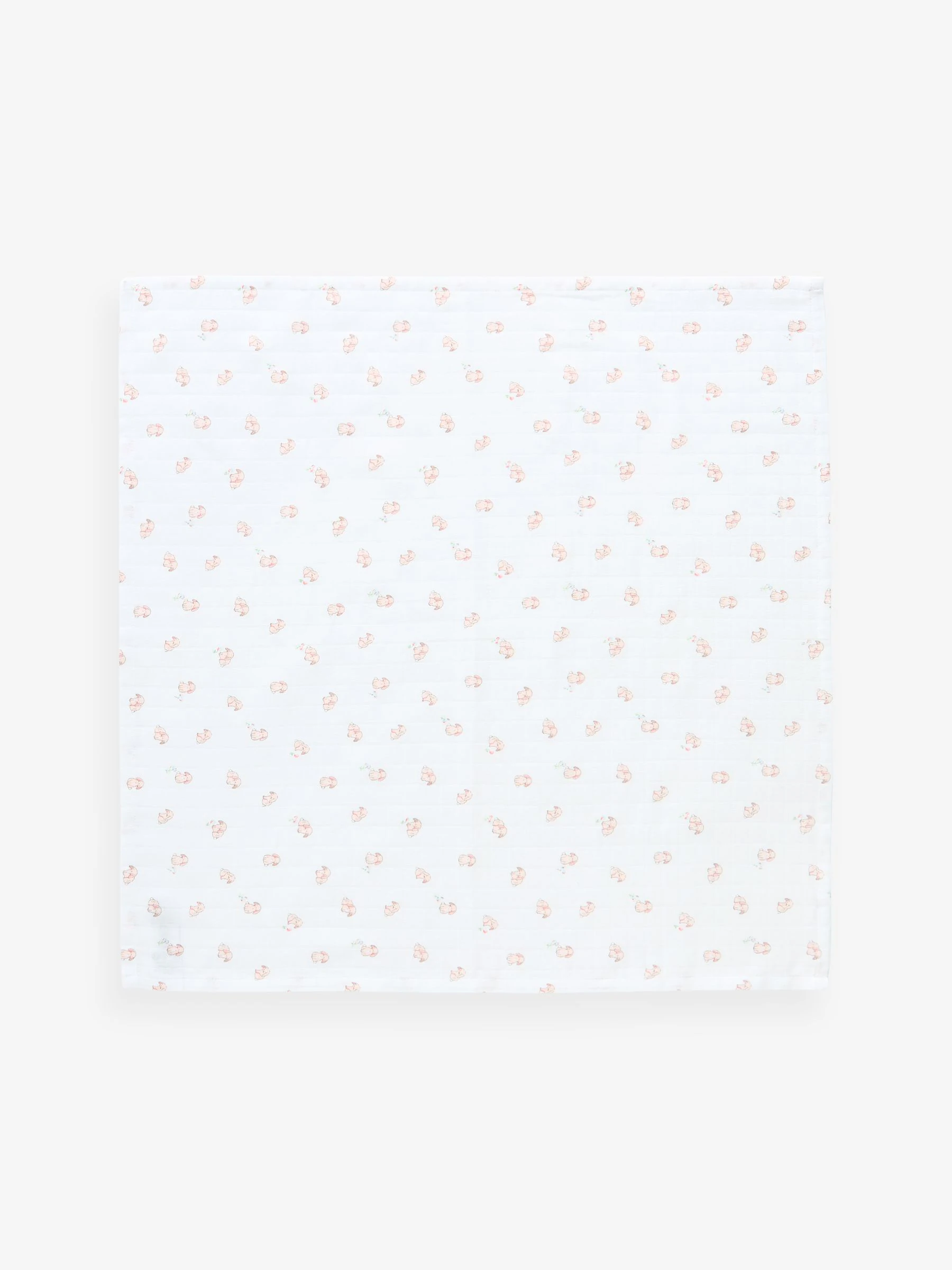 Roze met konijnen - Set van 4 mousseline babydoekjes