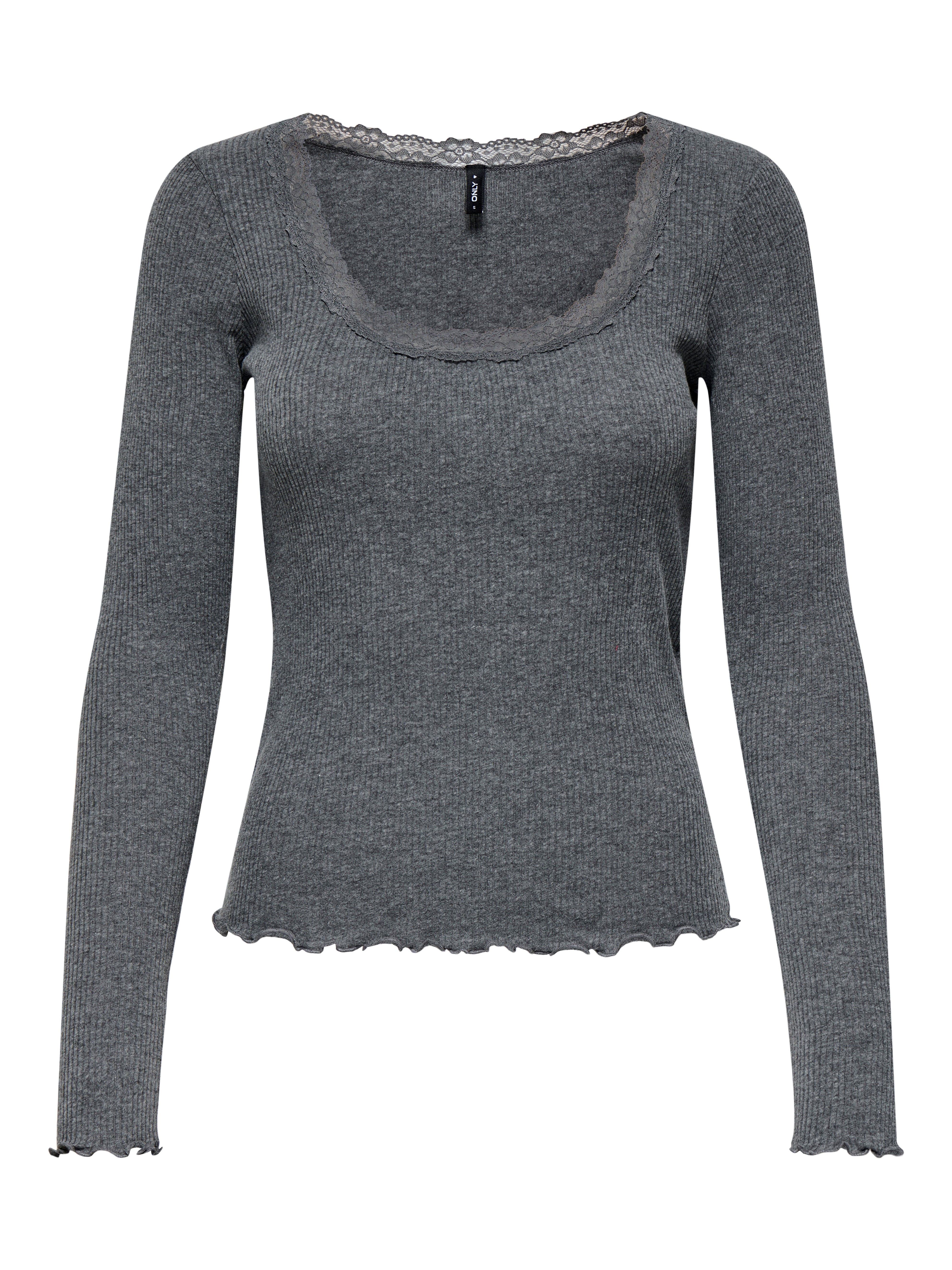 ONLXENA Top Dark Grey Melange