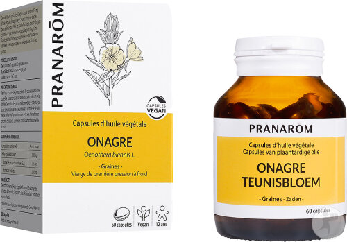 Pranarôm Capsules D'Huile Végétale D'Onagre Pot 60 Capsules