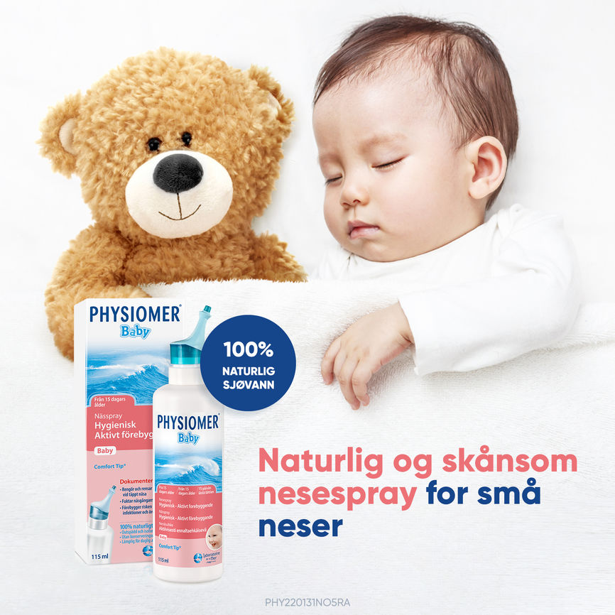 Physiomer Baby nesespray saltvannsskylling 115 ml