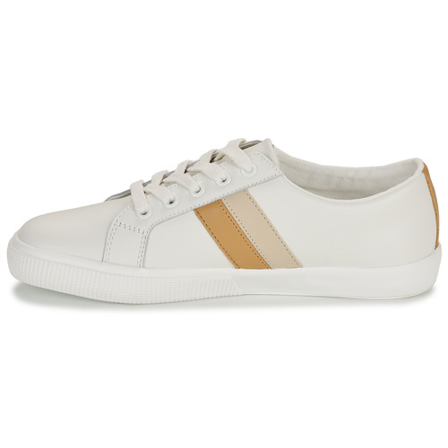 Lauren Ralph Lauren - JANSON II-SNEAKERS-LOW TOP LACE Blanco / Camel / Beige