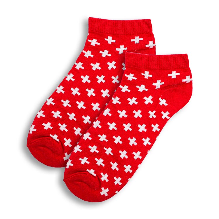 3er Set Sneaker Socks Red Set von 3 Paar Socken