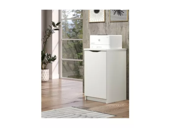 Caisson de bureau 1 porte laqué blanc Badi