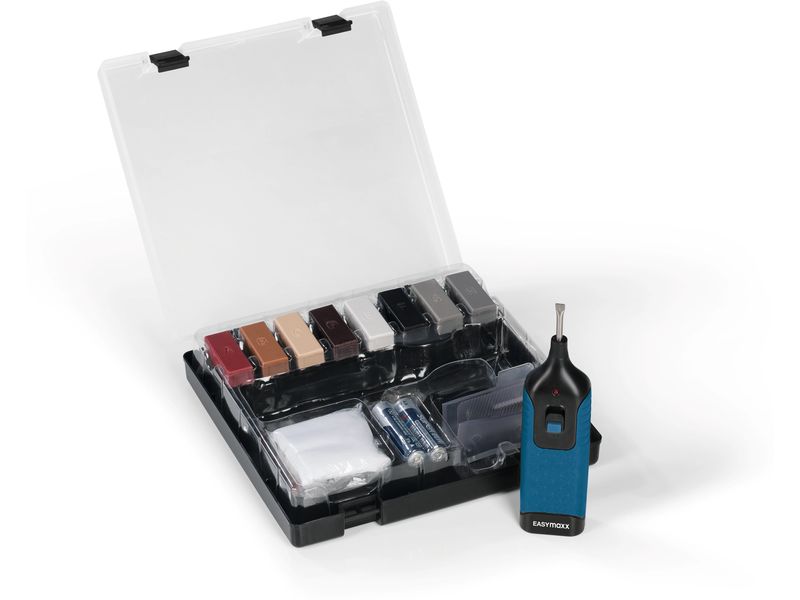MAXXmee EASYmaxx Reparaturset für Fliesen & Steinböden 16-teiliges Set für die Reparatur von Böden wie Fliesen oder Naturstein