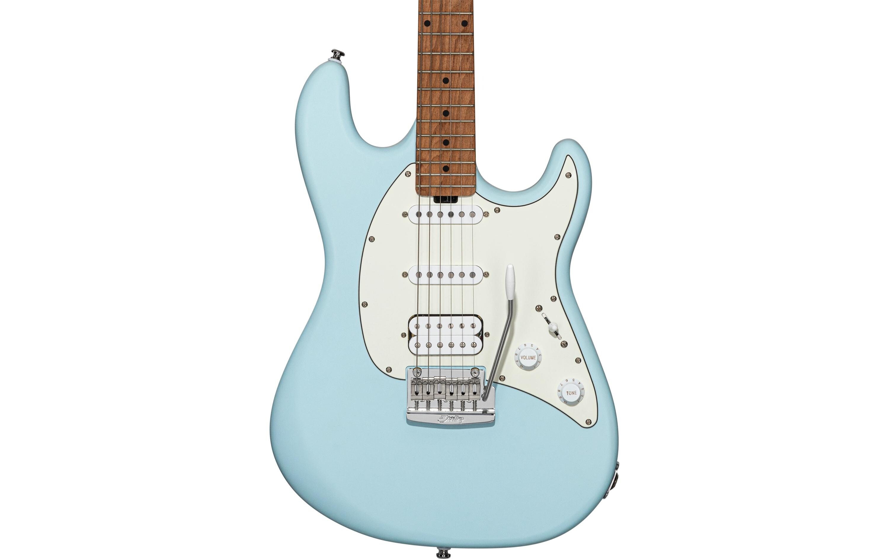E-Gitarre Cutlass CT50 HSS Daphne Blue Satin<br>Vintage-Look mit modernen Verzierungen