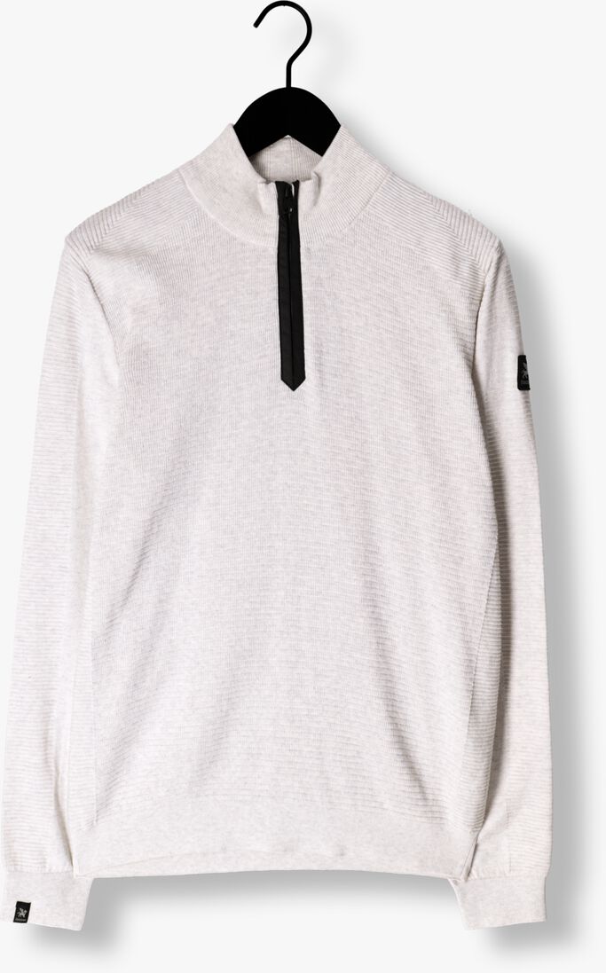 VANGUARD ecru vanguard trui halp zip collar cotton structure