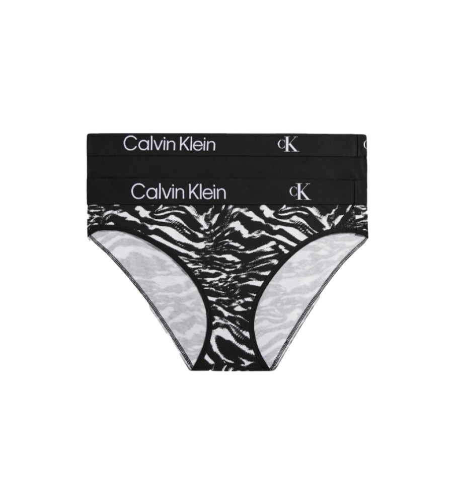 Cuecas Calvin Klein Classic CK96, pacote com 2 unidades, pretas.