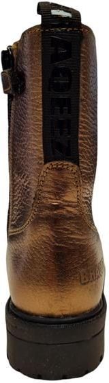 Braqeez - 424762-997 - Veterboots - Bruin - Leer - Veters - Metallic Look