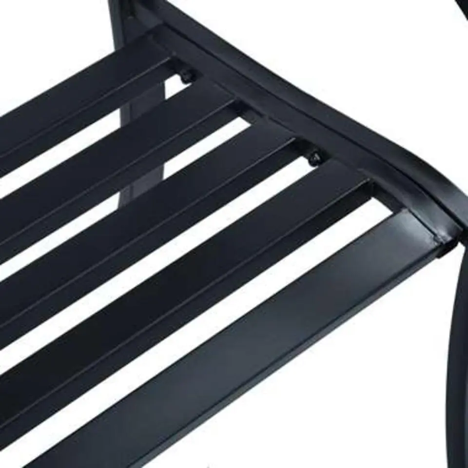 vidaXL - Tuinbank - Zwart - Metaal - 125 cm