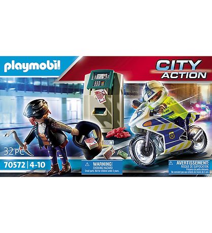 Playmobil City Action - Polizeimotorrad: Verfolgung von Pengerø