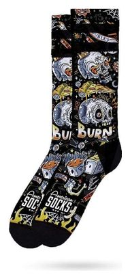 Lucky Vandals - Chaussettes Graphiques Techniques Coolmax - Cyclisme  Running et Sport