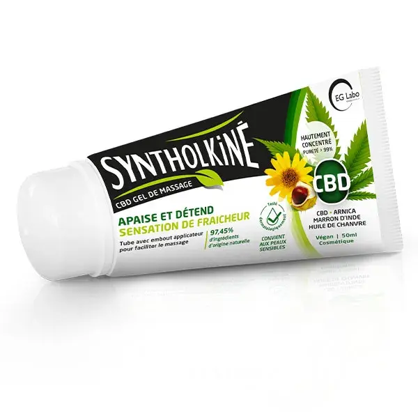 Gel de Massagem com CBD Syntholkiné - Bisnaga de 50ml com aplicador - EG LABO
