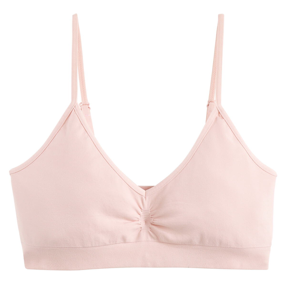 COLEÇÕES LA REDOUTE<br>Bustier com alças finas, sem costura, cor Milky