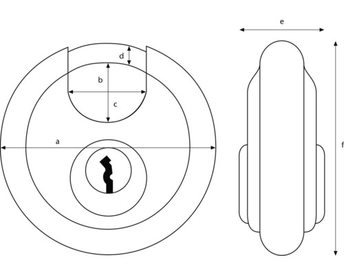 Abus Diskus 24/70 zilveren hangslot met Lock-Tag, 70 mm