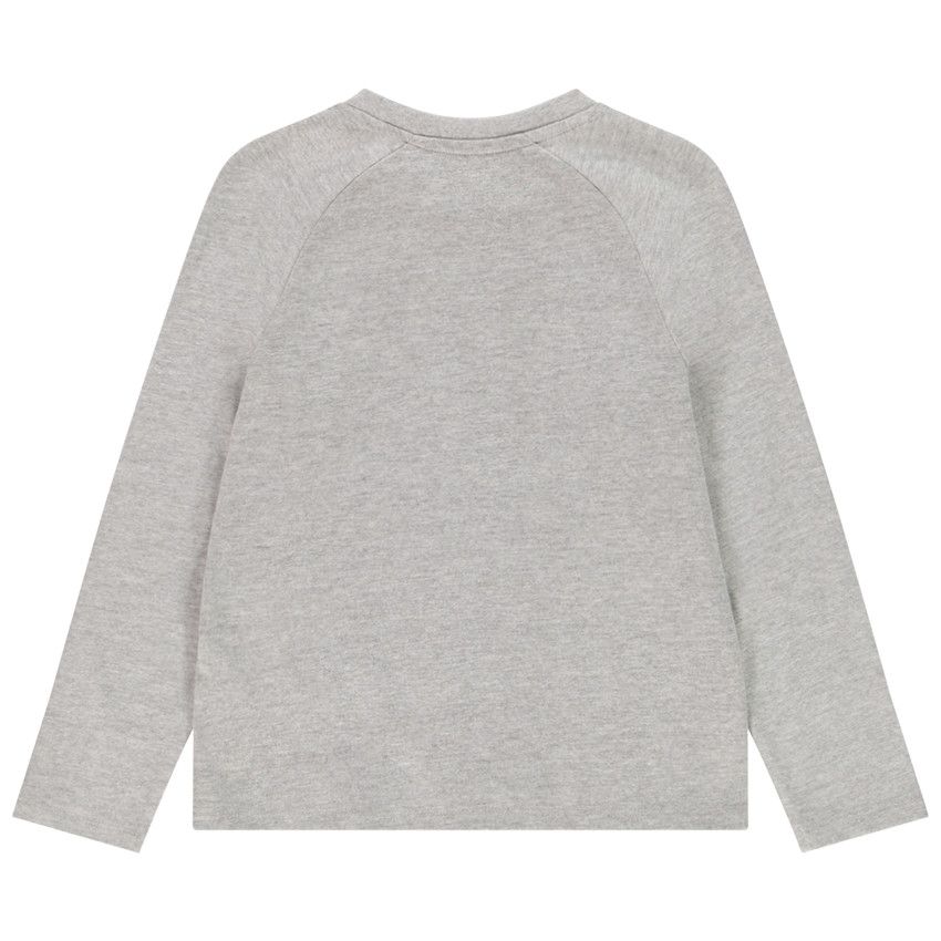 T-shirt de Noël manches longues motif renne pour enfant garçon - Gris chiné
