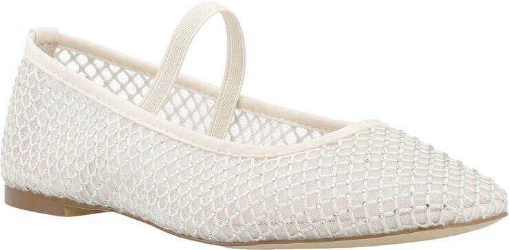 Bianco BIALILJA Mesh Ballerina Off white