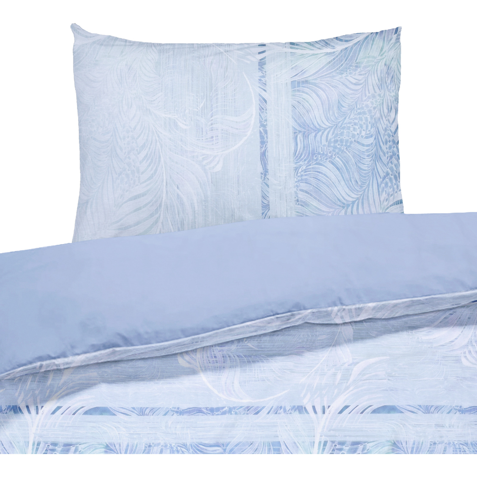 Bettwäsche Renforcé Soft Abstract blau 50x70 Kissenbezug
