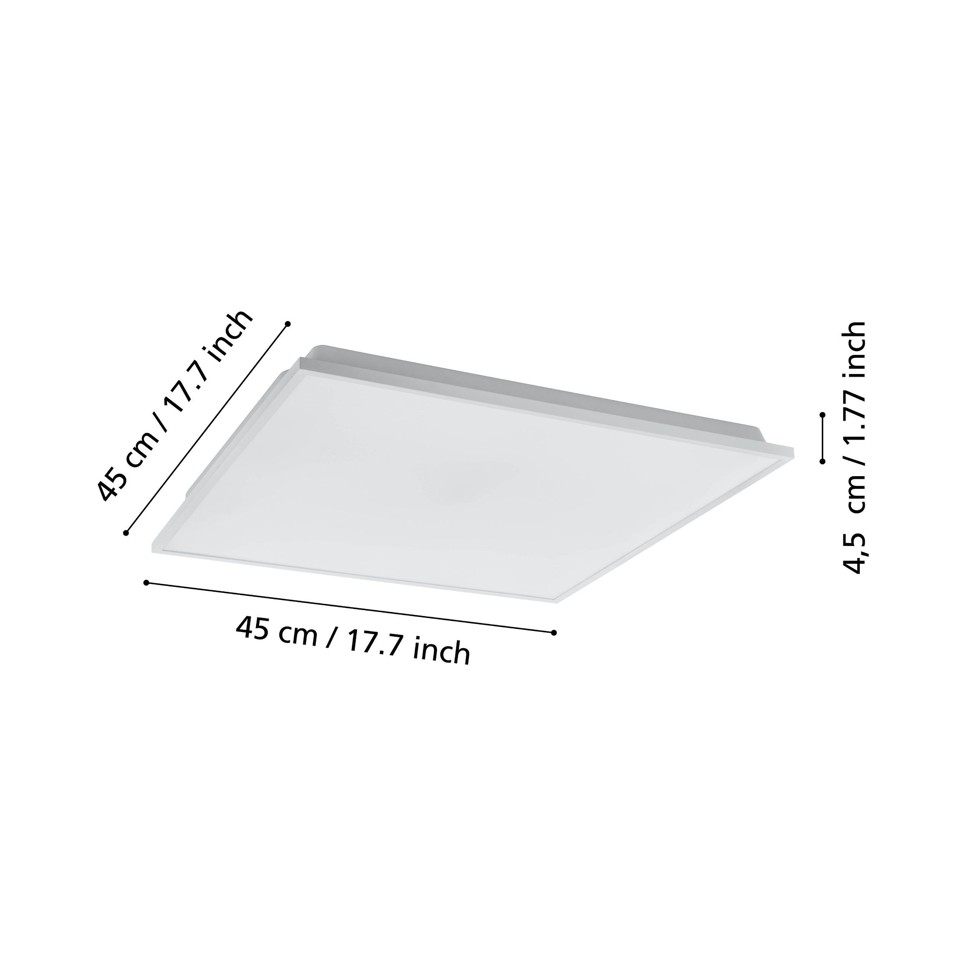 EGLO - Herrora-Z loftlampe hvid 45x45 - TW - Zigbee, Bluetooth