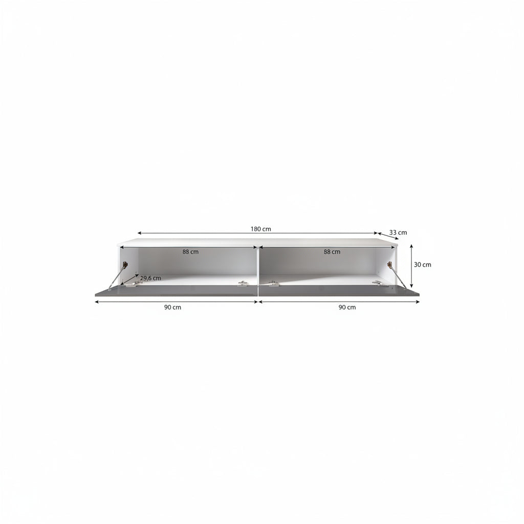 Dixon - TV-Meubel - Eiken/wit - 180 cm